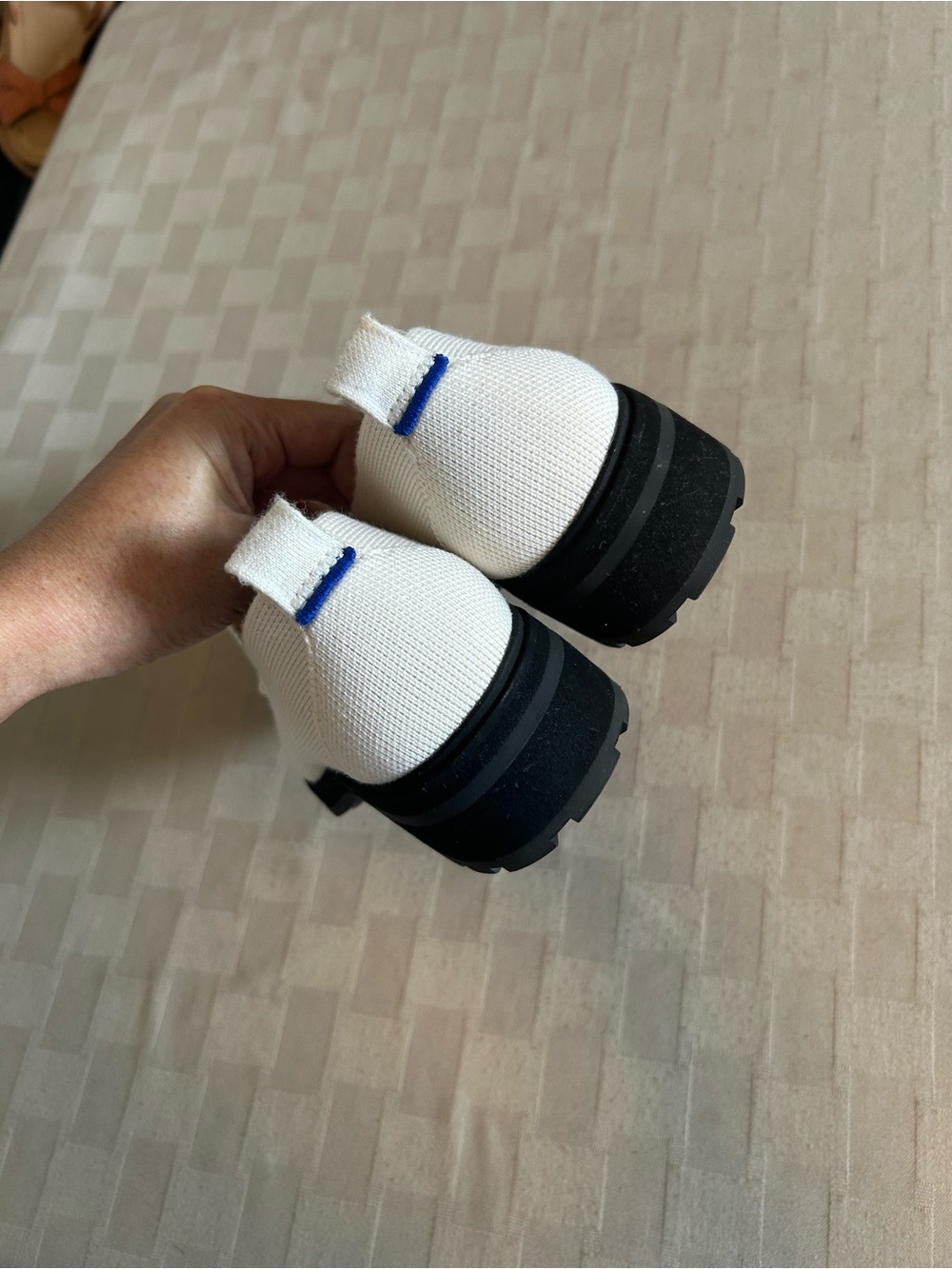 Rothy’s Merino Wool Blend The Lug Loafers in Ivory - Picture 13 of 15